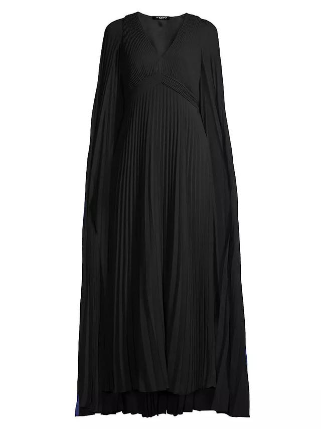 Womens Joelle Pliss Cape Maxi Dress Product Image