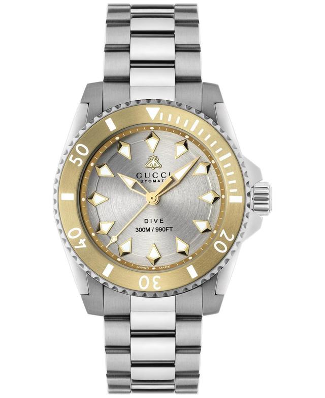 Mens Gucci Dive 18K Gold & Steel Bracelet Watch/40MM Product Image