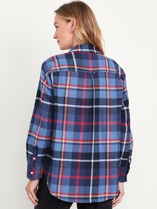 Flannel Boyfriend Button-Down Shirt Product Image