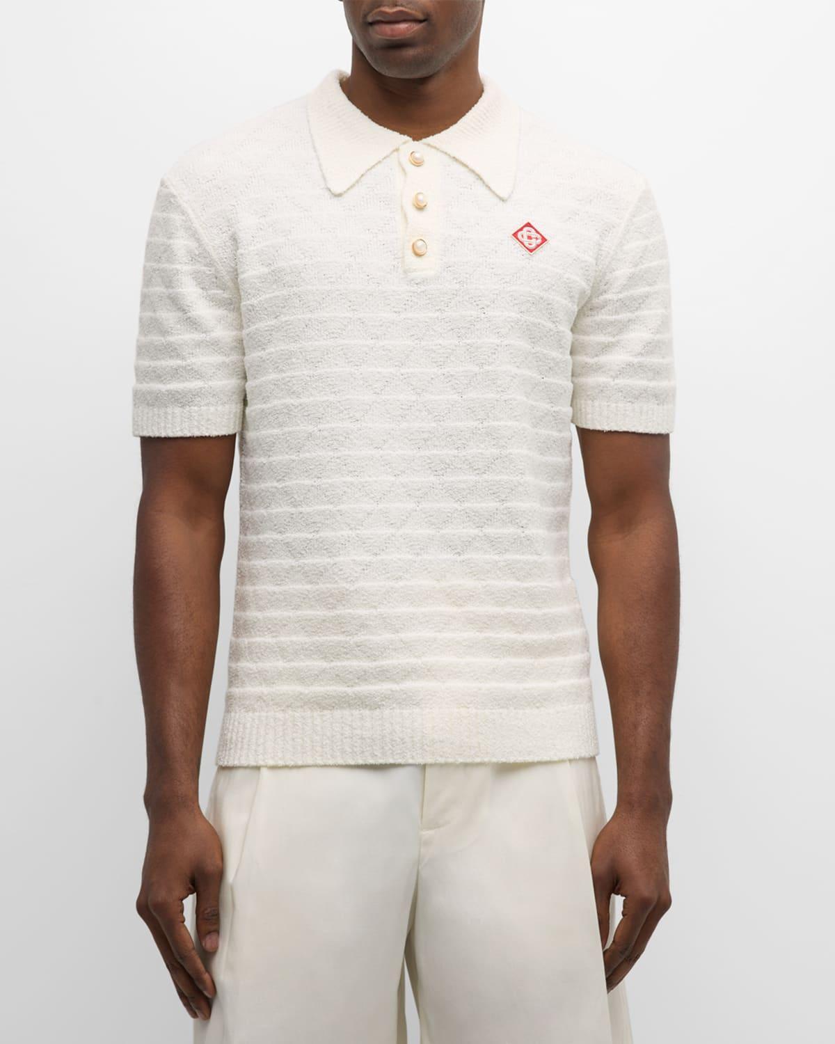 Mens Triangle Boucle Polo Shirt Product Image