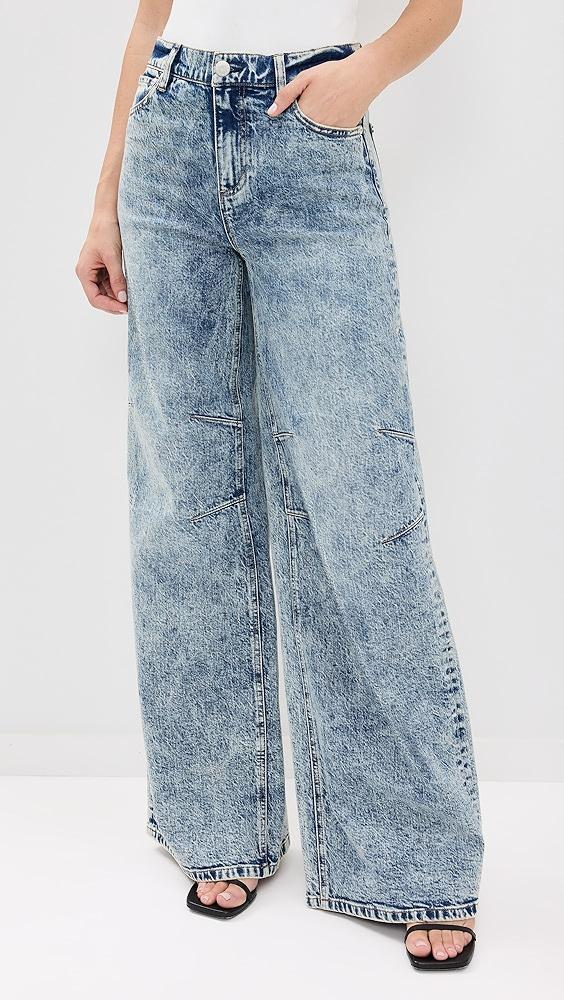 alice + olivia Tucker Baggy Jeans with Darted Knees | Shopbop Product Image