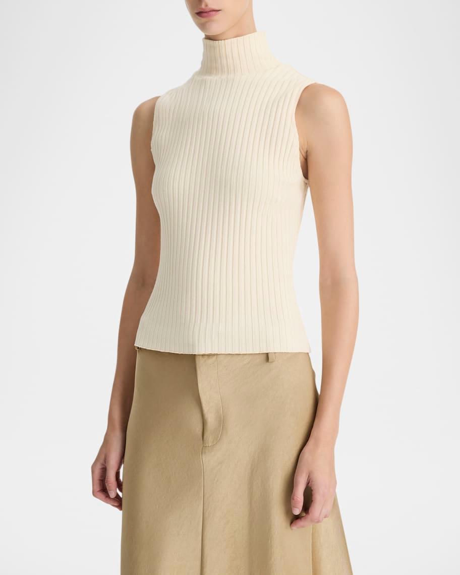 Ribbed Sleeveless Turtleneck Top product image