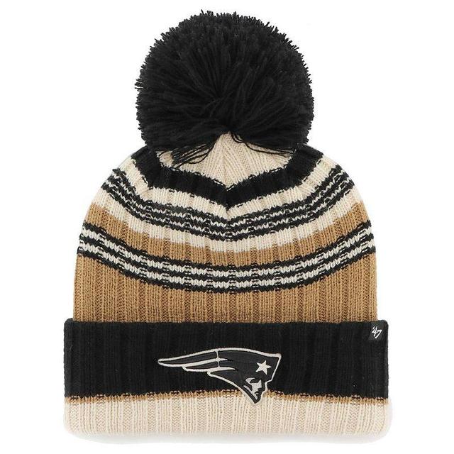 Womens 47 Natural New England Patriots Barista Cuffed Knit Hat with Pom Product Image