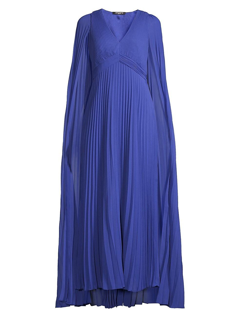 Womens Joelle Pliss Cape Maxi Dress Product Image