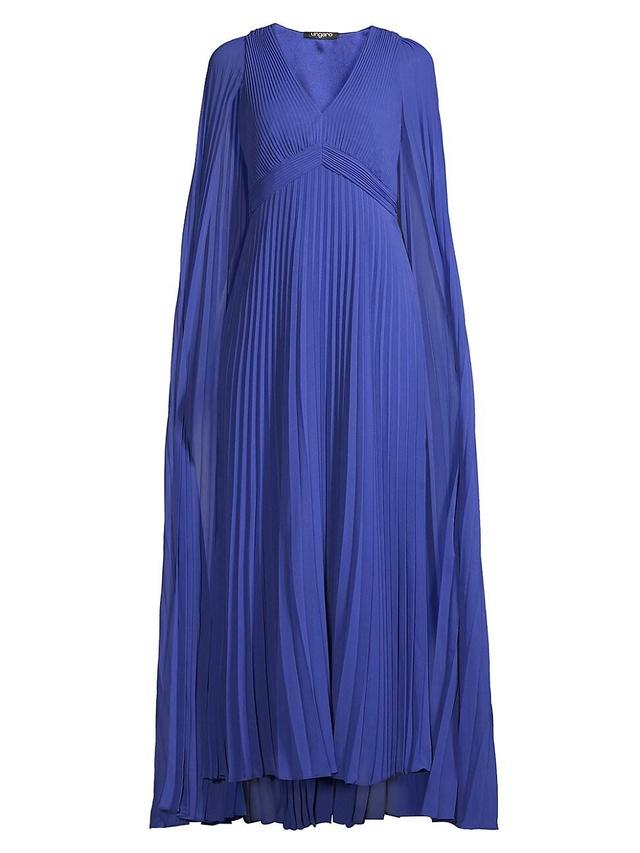 Womens Joelle Pliss Cape Maxi Dress Product Image