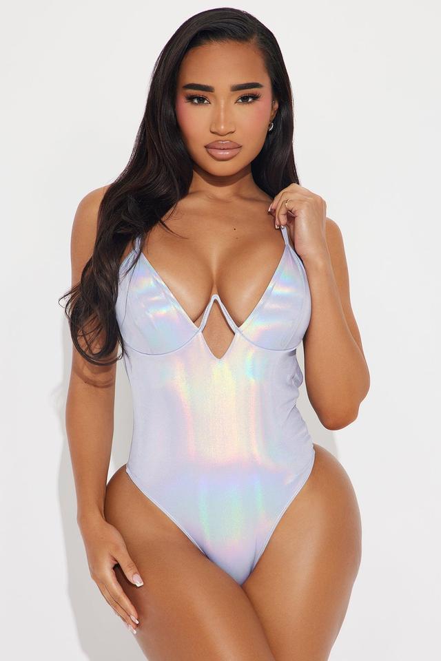 Shoreline Find Iridescent Underwire 1 Piece Swimsuit - Silver Product Image