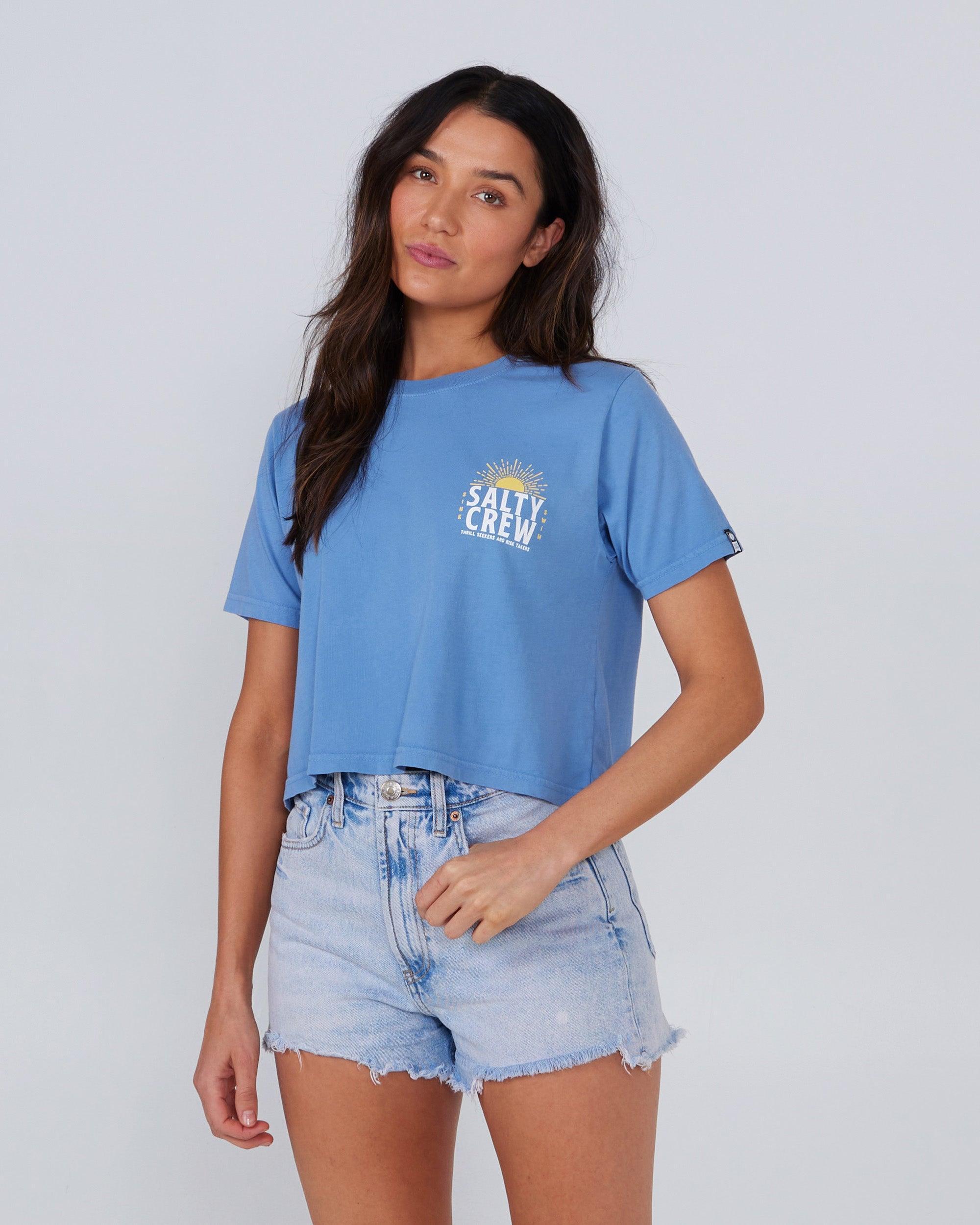 Cruisin Blue Dusk Crop Tee Female Product Image