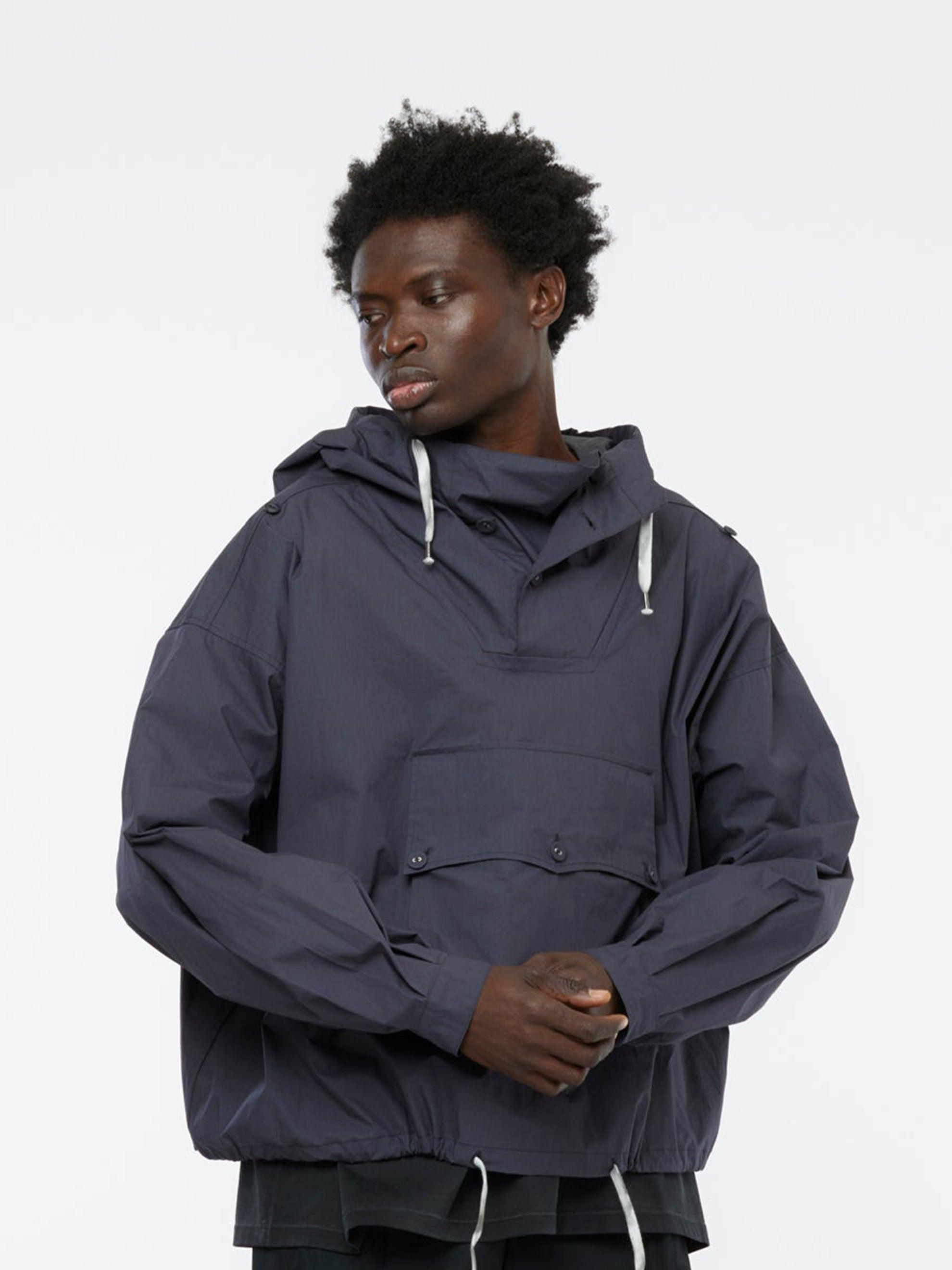 Hooded Pullover Sports Jacket (Washed Black) Product Image