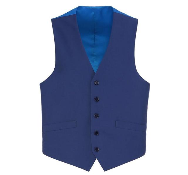 Gray Slim Fit Vest Single Breasted 5 Button Design Product Image