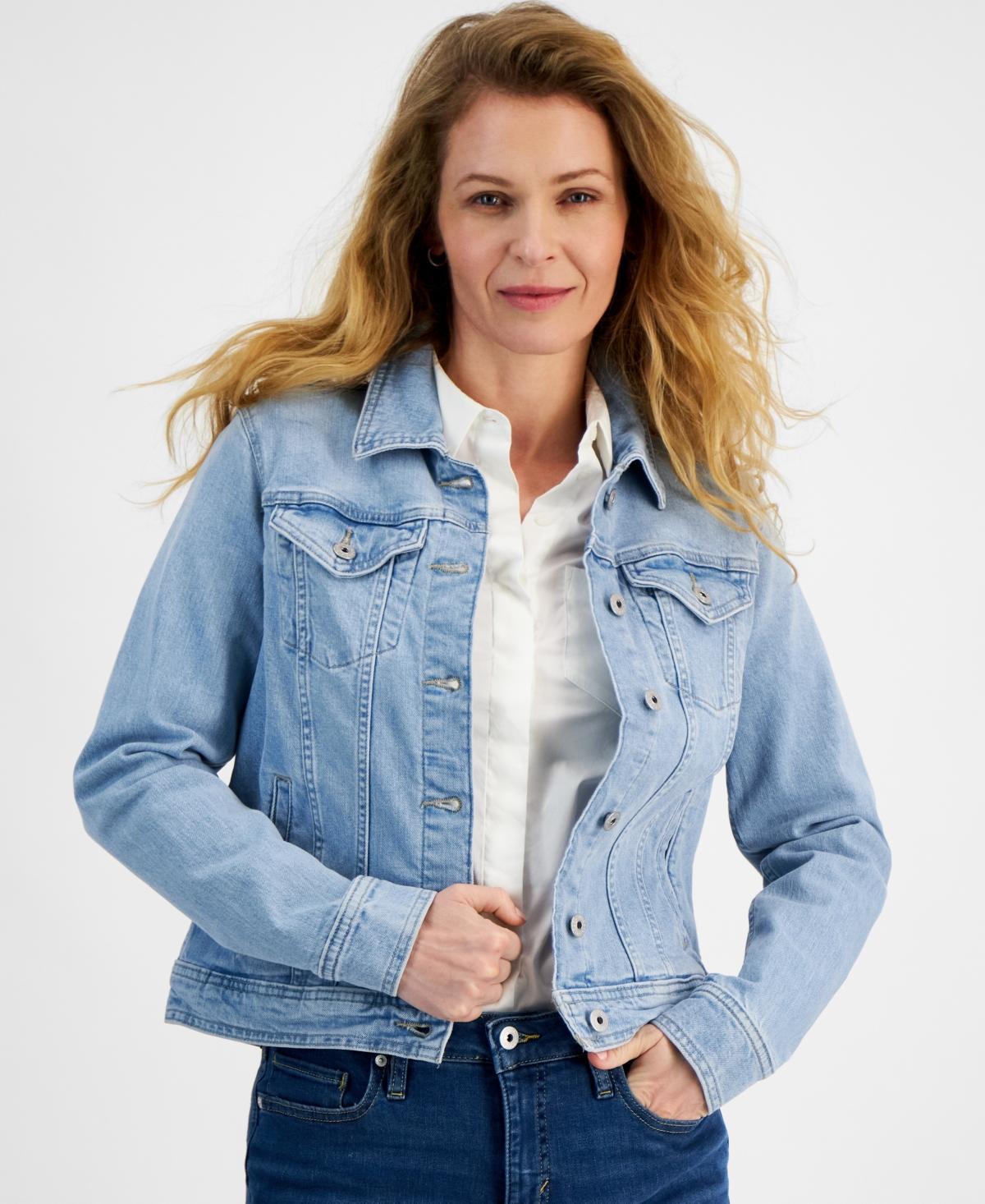 Style & Co Womens Classic Denim Jacket, Created for Macys Product Image