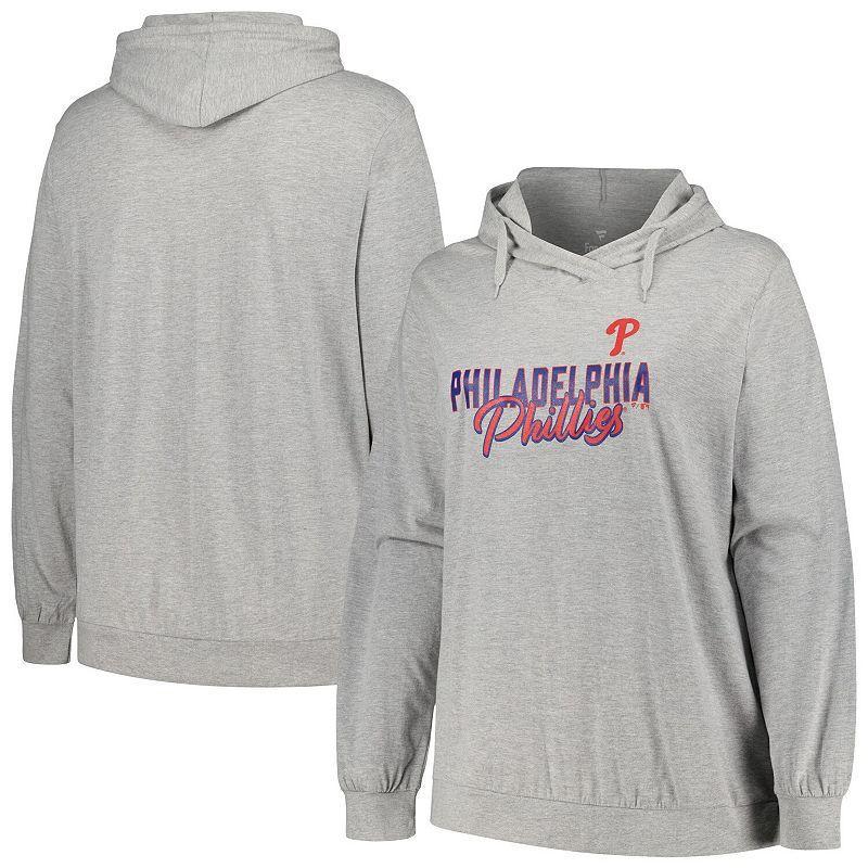 Womens Fanatics Heather Gray Notre Dame Fighting Irish Script Favorite Pullover Hoodie Product Image