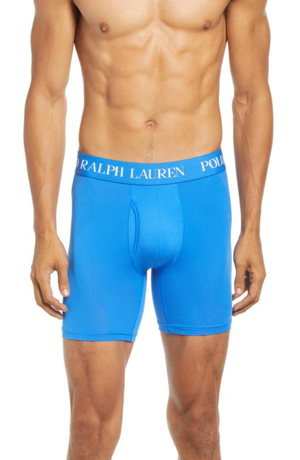 POLO RALPH LAUREN Assorted 3-pack 4d Flex Performance Mesh Boxer Briefs In Blue Multi Product Image