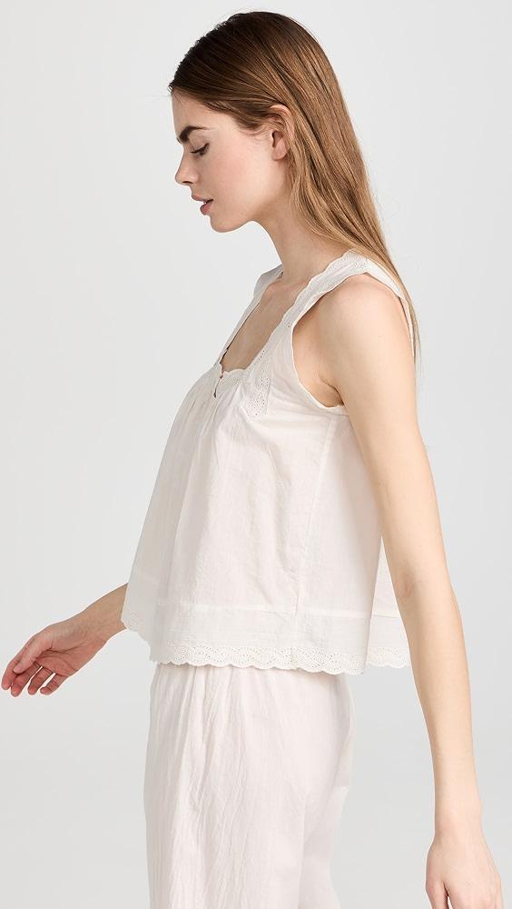 THE GREAT. The Eyelet Tank | Shopbop Product Image