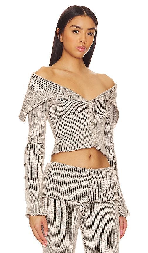 Jaded London Plated Popper Tribeca Sweater in Grey. - size M (also in L, S) Product Image