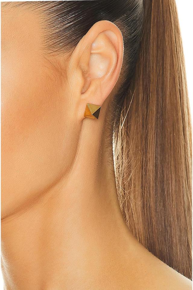 Valentino Garavani Rockstud Earrings in Metallic Gold Product Image