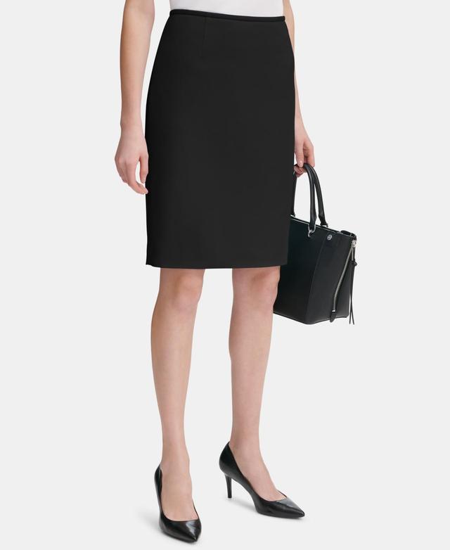 Calvin Klein Petite Size Scuba Crepe Slim Pencil Skirt Product Image