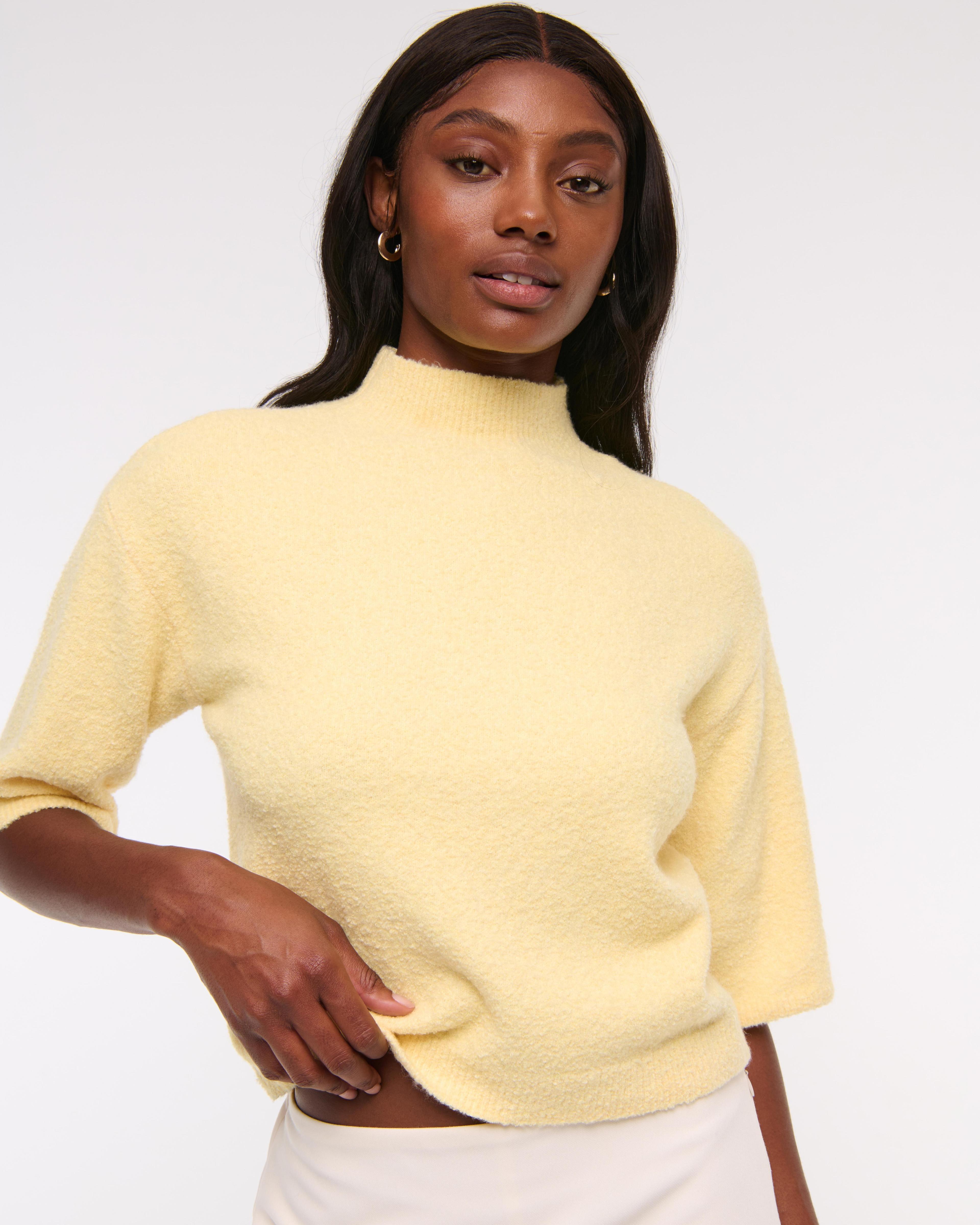 Boucle Mockneck Sweater Tee Product Image