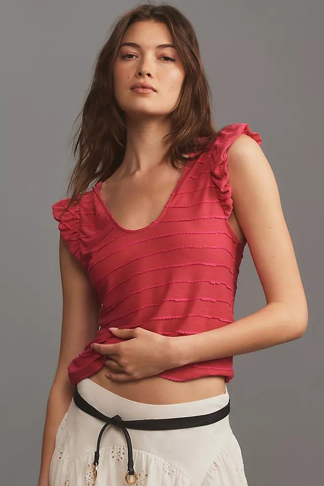 By Anthropologie Pom Pom Bubble-Sleeve Tank Product Image