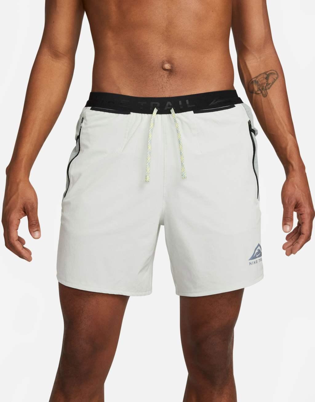 Nike Running Dri-FIT Train 5inch shorts in gray Product Image