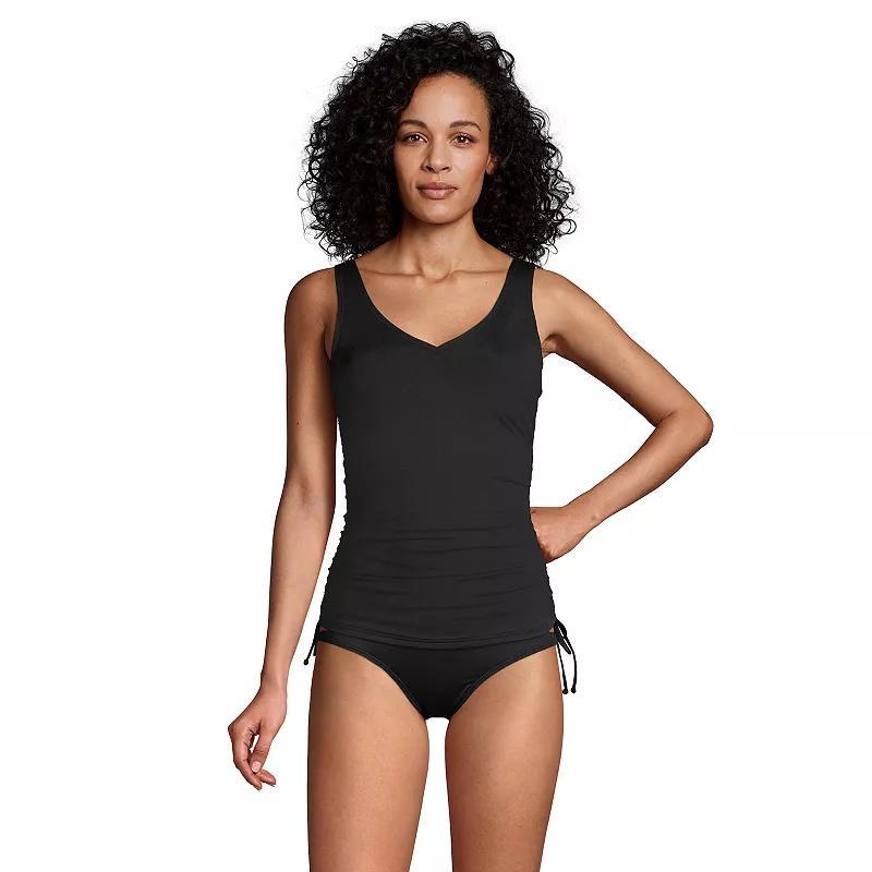 Lands End Womens Chlorine Resistant Adjustable Underwire Tankini Swimsuit Top - Wood lily Product Image