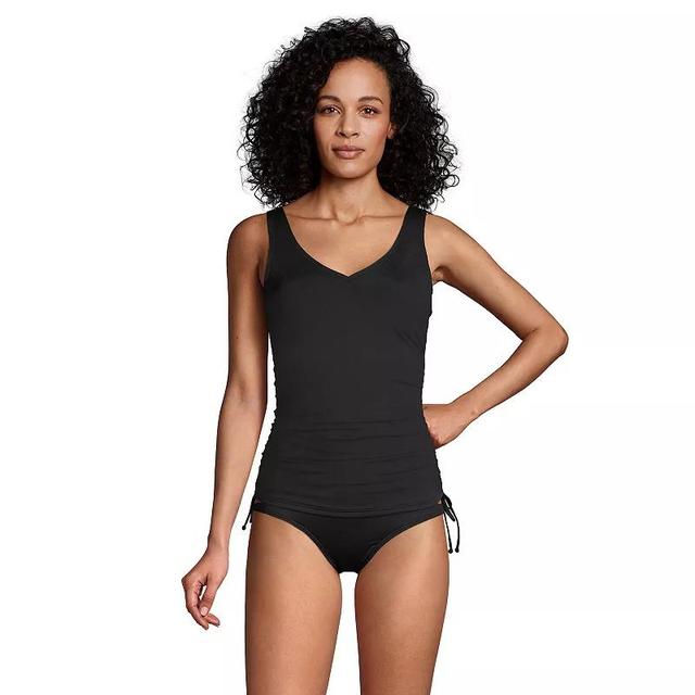 Lands End Womens Chlorine Resistant Adjustable Underwire Tankini Swimsuit Top - Wood lily Product Image