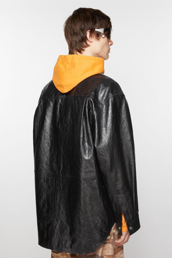 Leather shirt jacket Product Image