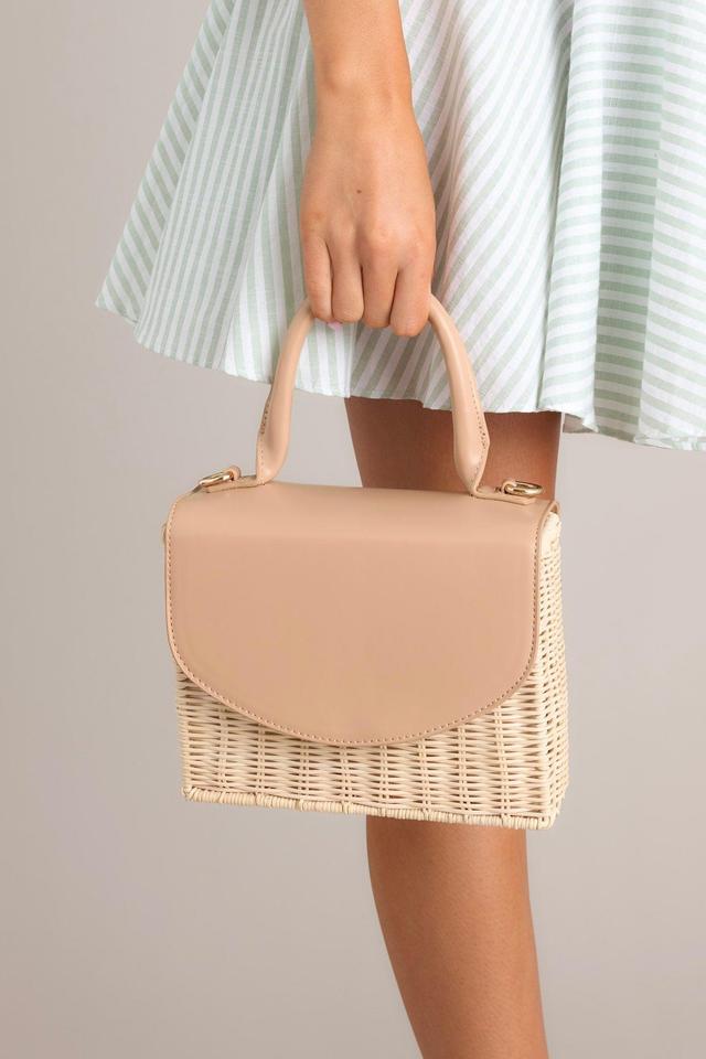 Coastal Chic Tan Woven Handbag Product Image