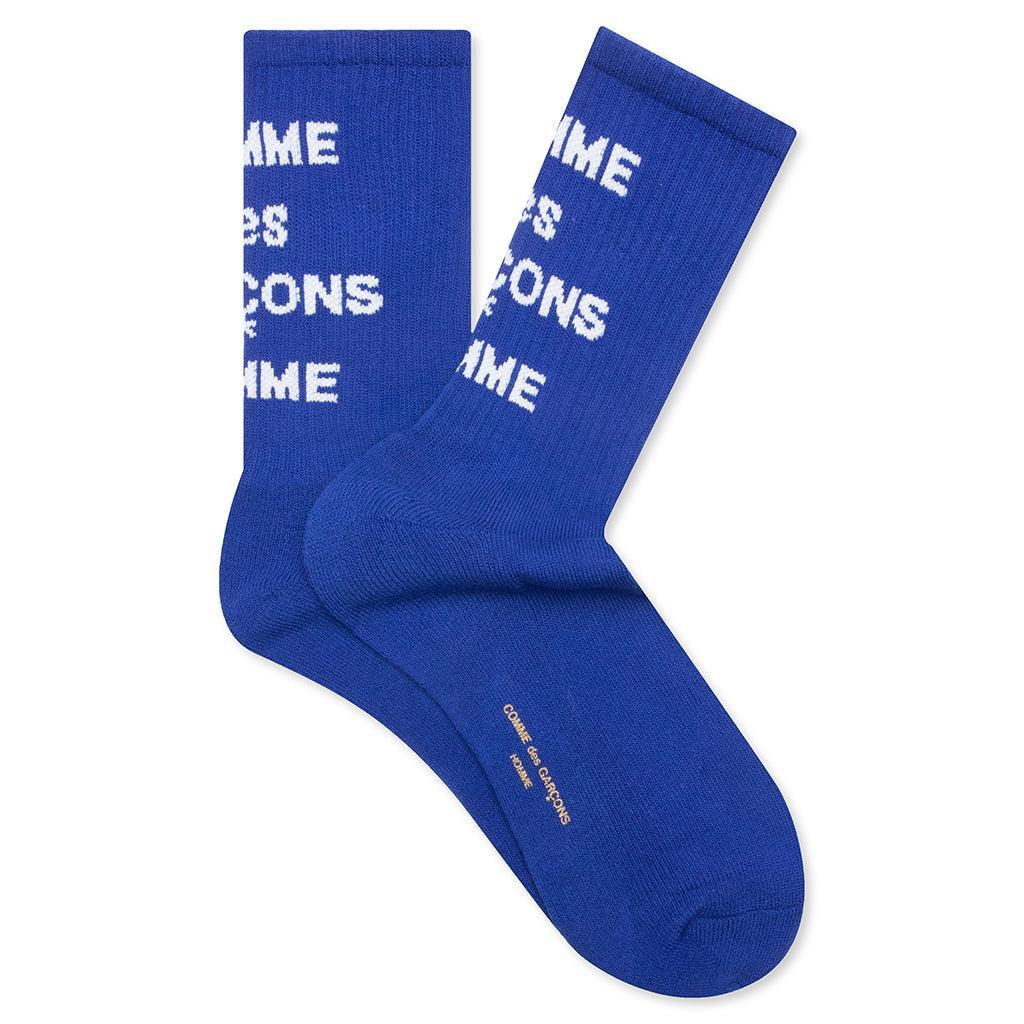 Logo Crew Socks - Blue Male Product Image