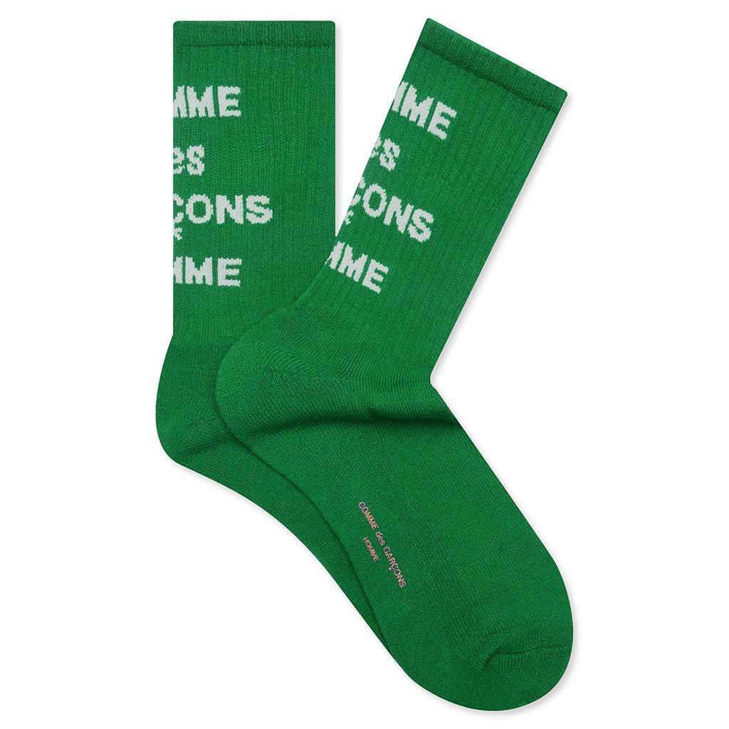 Logo Crew Socks - Green Male Product Image