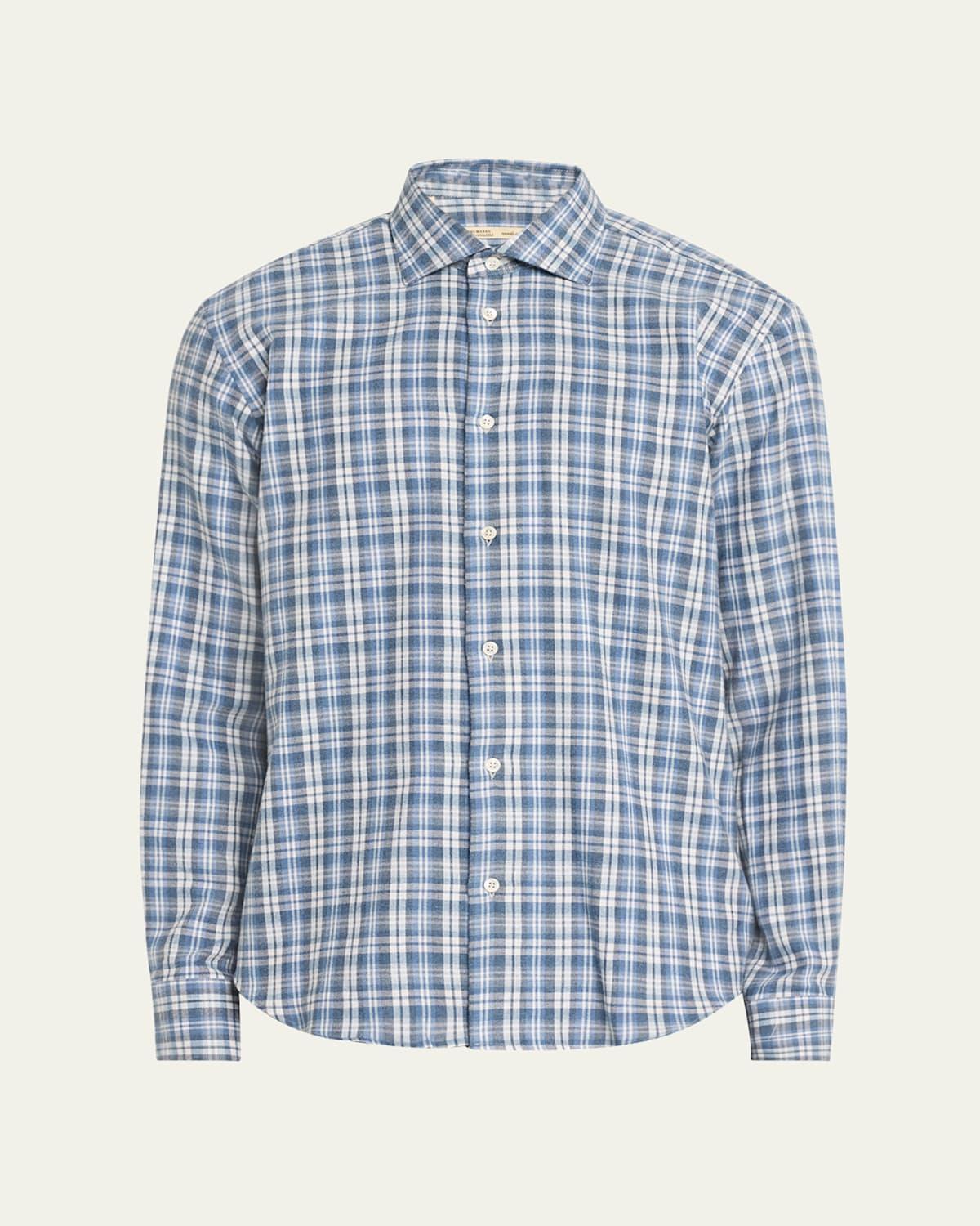 Mens Flannel Casual Button-Down Shirt Product Image