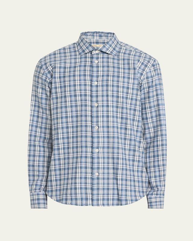 Mens Flannel Casual Button-Down Shirt Product Image