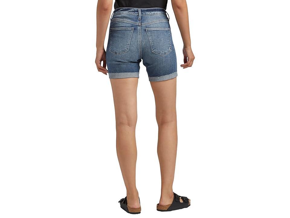 Silver Jeans Co. Sure Thing High-Rise Long Shorts L28517EKC303 (Indigo) Women's Shorts Product Image