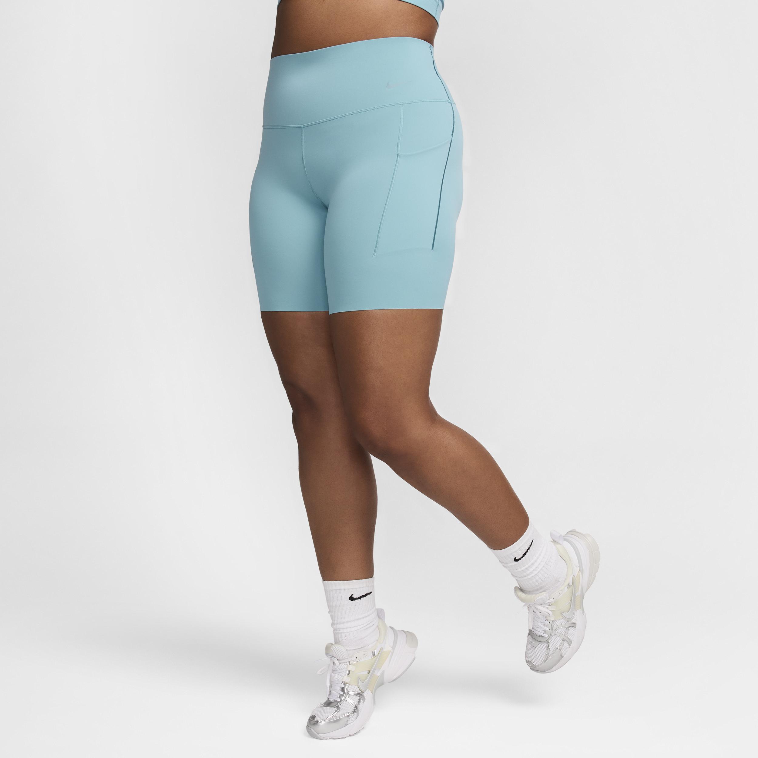 Nike Women's Universa Medium-Support High-Waisted 8" Biker Shorts with Pockets Product Image