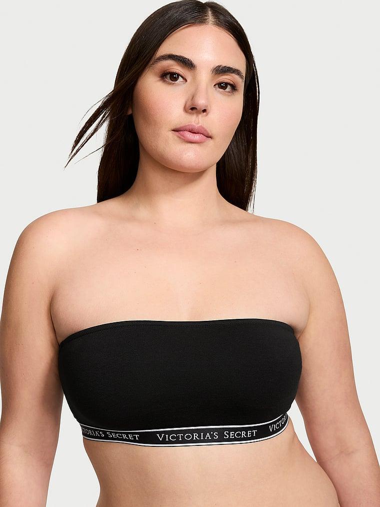 Logo Cotton Wireless Bandeau Bralette Product Image