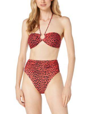 Michael Michael Kors Womens Animal Print O Ring Bikini Top Bottoms Product Image