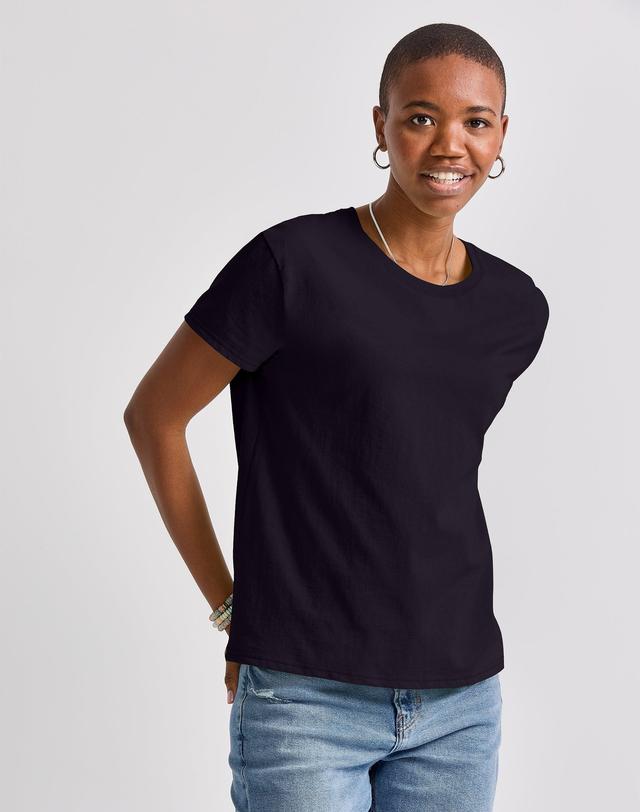 Hanes Essentials Womens Cotton T-Shirt, Oversized Fit Light Steel S Product Image