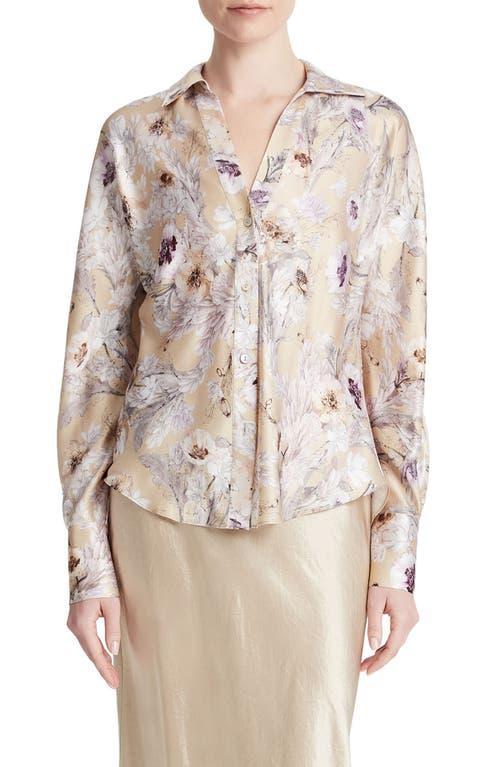 Vince Wildflower Bias Cut Silk Shirt Product Image