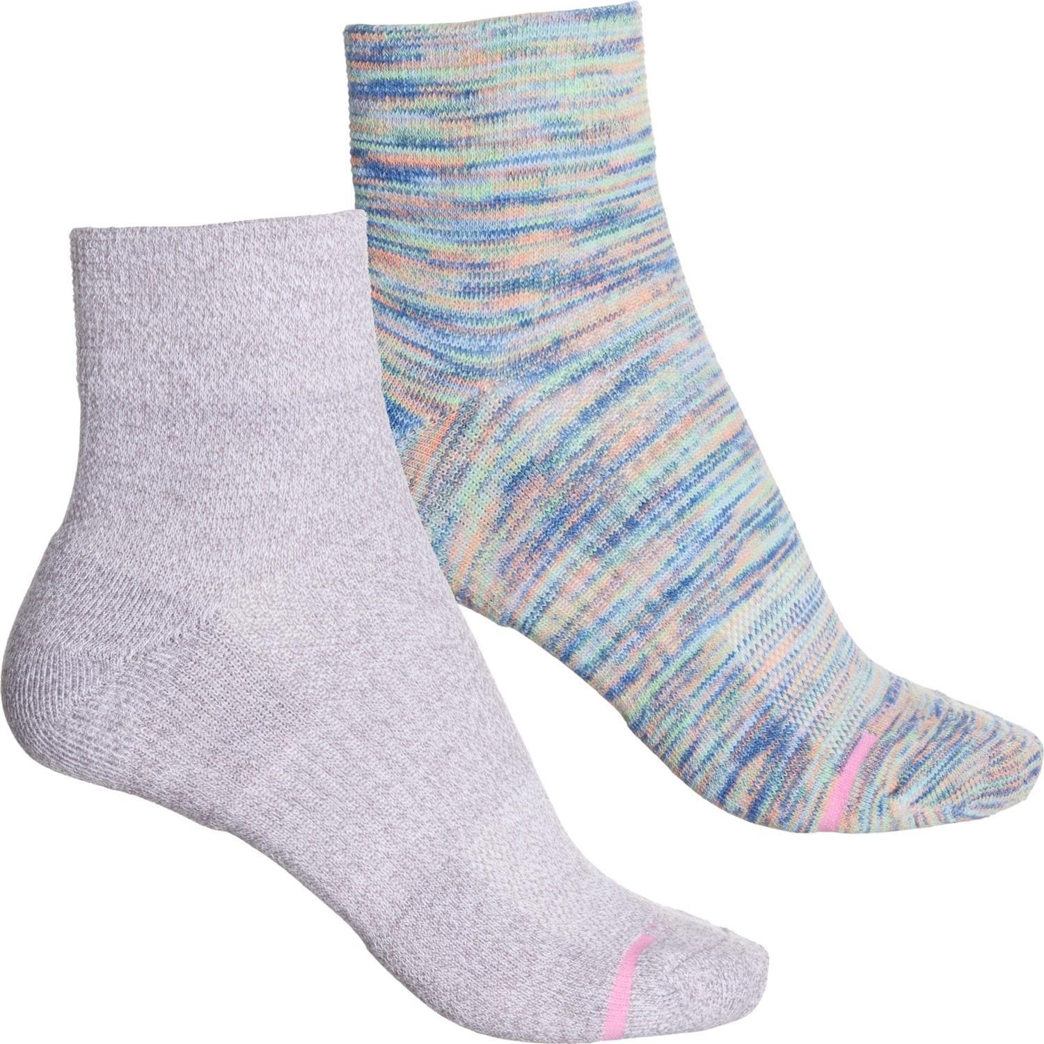 DR MOTION Space-Dye Compression Socks - 2-Pack, Quarter Crew (For Women) Product Image