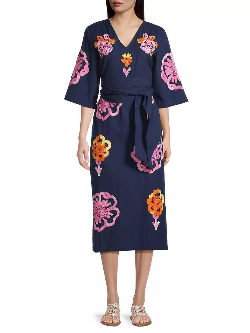 Emi Graphic Gerbera Midi-Dress Product Image