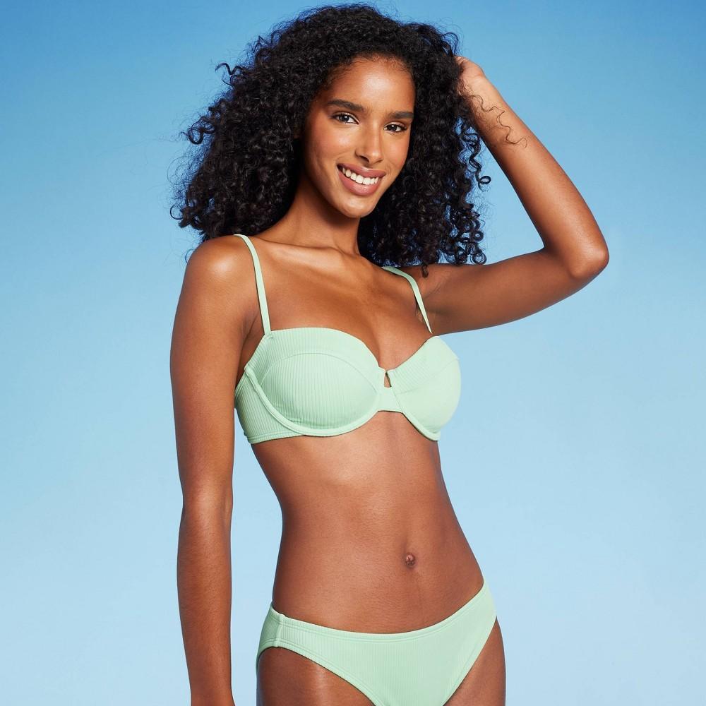 Womens Ribbed Underwire Bikini Top - Shade & Shore Product Image