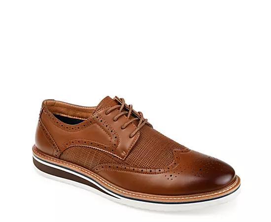 Vance Co. Warrick Mens Wingtip Derby Shoes Red Product Image