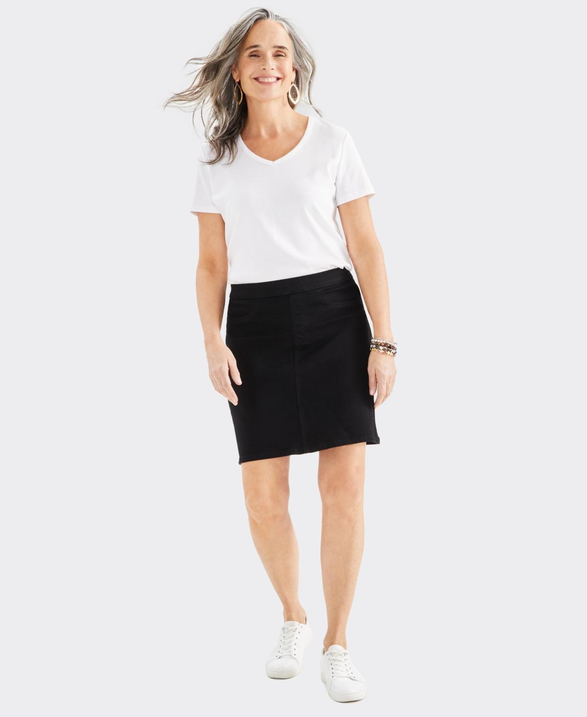 Style & Co Womens Denim Stretch Pull-On Skirt, Created for Macys Product Image