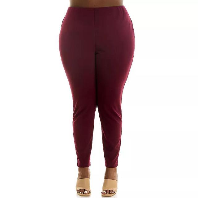 Plus Size Nina Leonard Ankle Length Millennium Pants, Womens Product Image