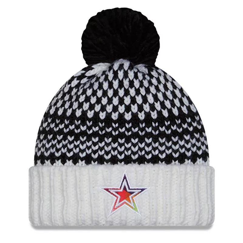 Womens New Era /White Dallas Cowboys 2023 NFL Crucial Catch Cuffed Pom Knit Hat Product Image