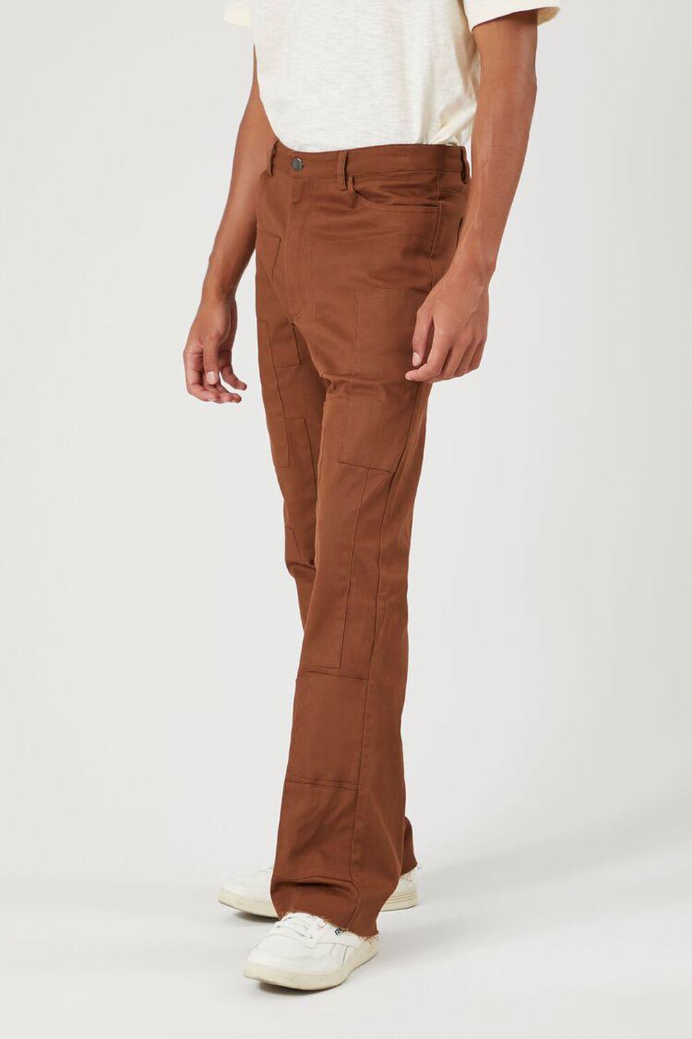 Twill Mid-Rise Flare Pants | Forever 21 Product Image