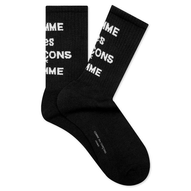 Logo Crew Socks - Black Male Product Image