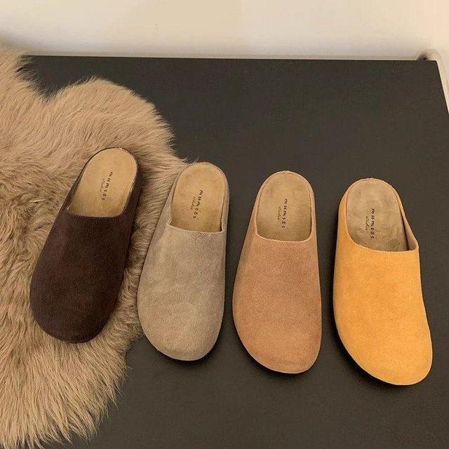 Plain Faux Suede Mules Product Image