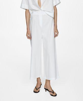 Women's Cotton Wide Leg Trousers Product Image