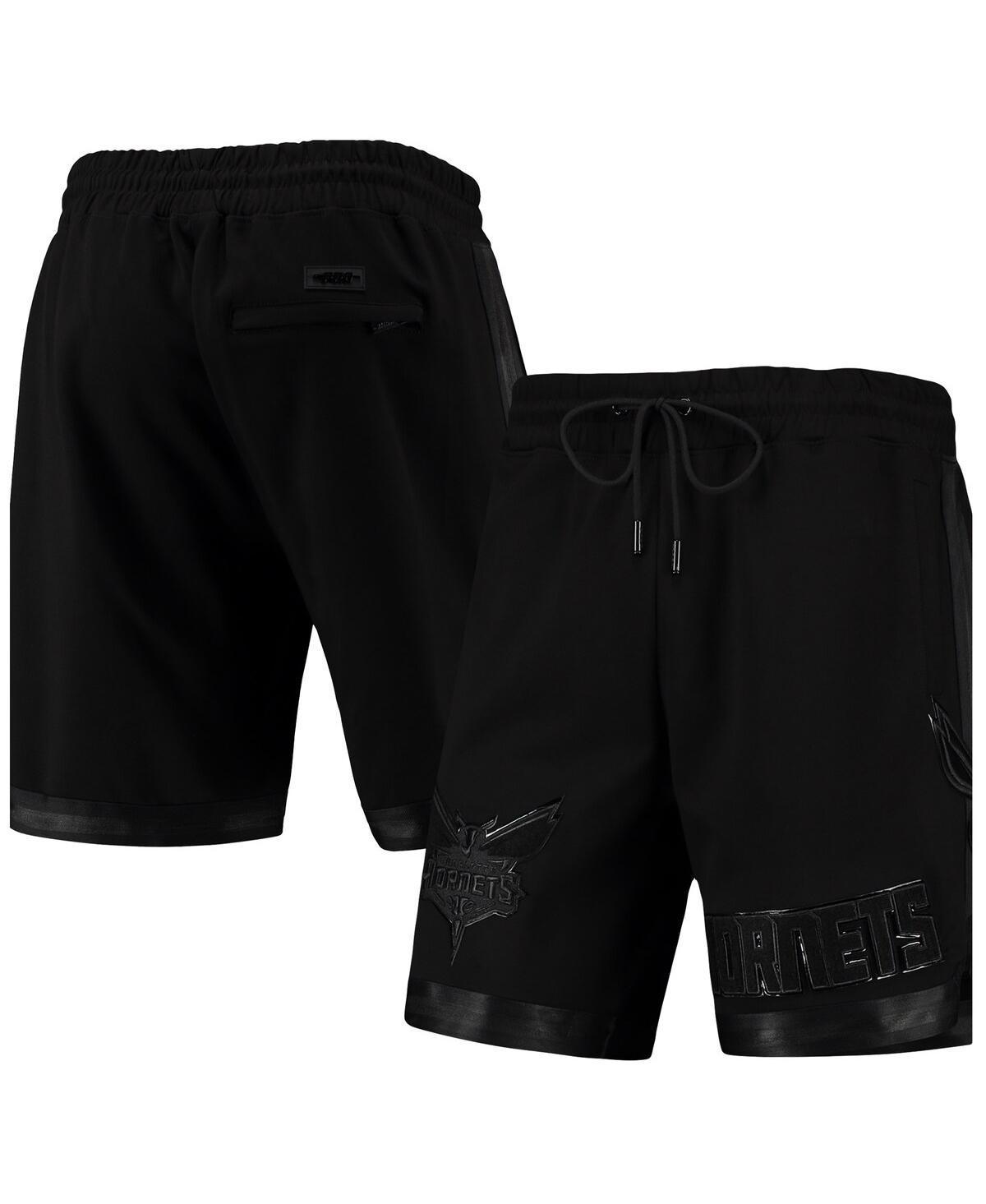 Mens Pro Standard Charlotte Hornets Triple Black Gloss Shorts Product Image