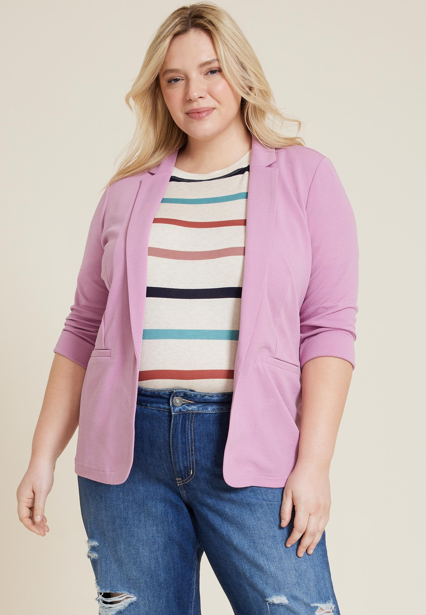 Maurices Plus Size Womens Blazer Versa Open Front Size 3X Product Image